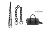Black Acrylic Adjustable 108-127cm+Black Decorative Chain 45cm