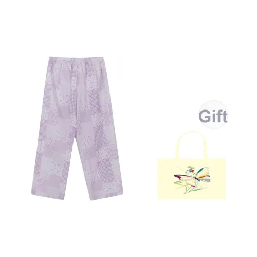 Mu Qingqing Повседневные брюки Женские Фиолетовый