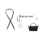 Black with Silver Buckle 95-124cm Leather Strap+[Perforated]Set