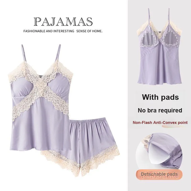 XISHE Pajama Set Women's Light Purple-1