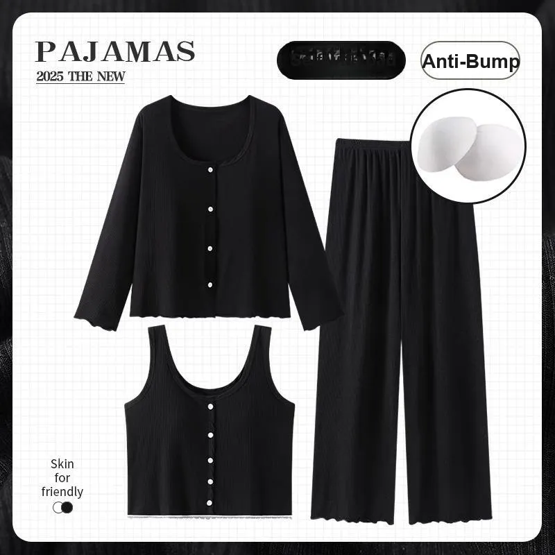 O'MESIK Pajama Set Women's Gift Box Set Black-1