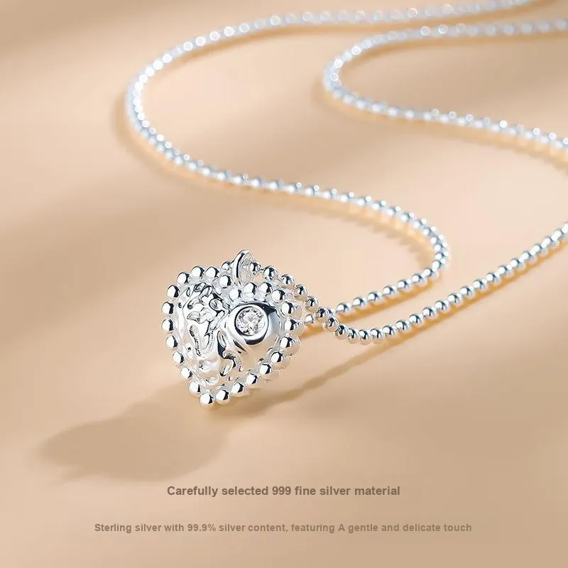 DAWO 999 Fine Silver Necklaces Women's-3