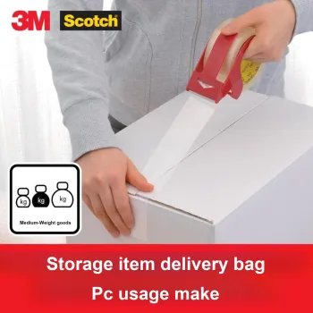 3M Packaging, Medium To Light 6 Bag Stationery Tape 48mm X 50m
