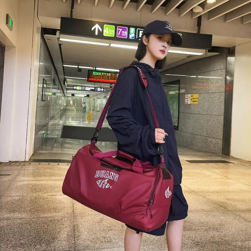 BUBM Membrana Dermalis Travel Bag Unisex Gray/Red/Khaki-10