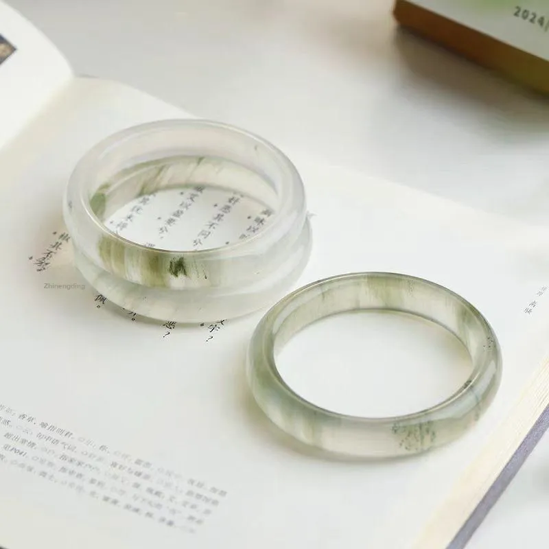 Zhen Yu Zhen Pin Golden Silk Jade Bangles Unisex-2