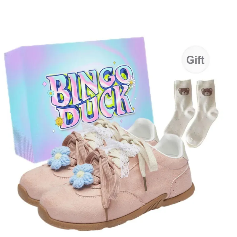 BINGO DUCK Slip Resistant Cushioning And Breathable Low Top Skateboard Shoes Women's-0