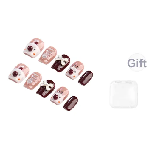 Fanze Camellia Party False Nail MID Длина (размер в длину) Cropped Pink Smudge 20mm