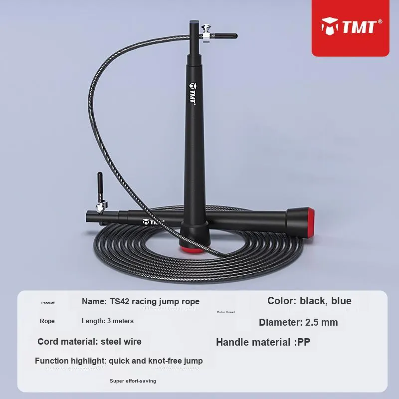TMT Professional Racing Non Countable Jump Ropes Adults Steel Wire Rope PP Controller 3m-4