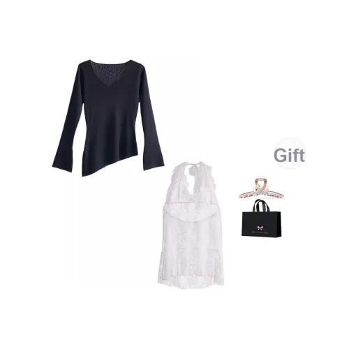 Aimilian Черный+Белый Женский Трикотаж