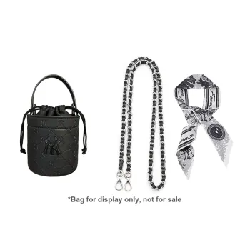 Lan Bao Fan Acrylic/Cow Leather Perfume Bag, Crossbody Bag, Chain Silk Scarf Accessories Unisex White