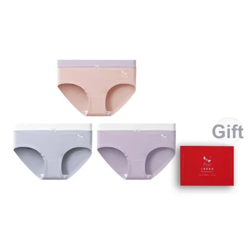 RED DRAGONFLY Хлопковые трусы женские 3 штуки набор в подарочной коробке