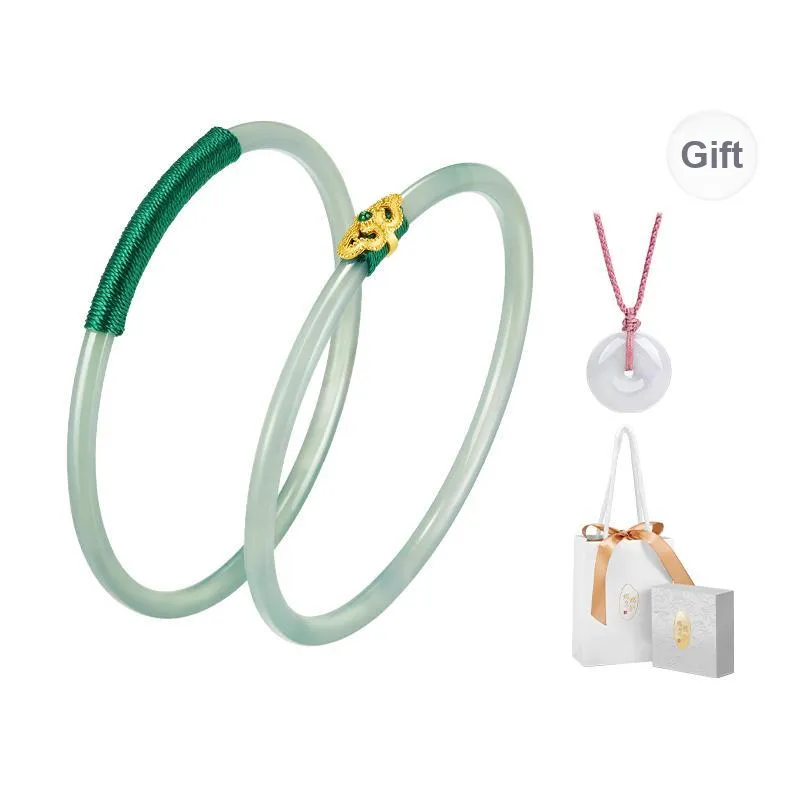 MAMADESHOUHU Agate Luxury Premium Jade Bangle Women's-5
