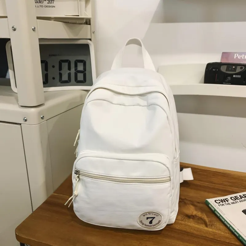 ZOGA Nylon Backpack Unisex White/Black/Pink/Blue/Light Gray-1