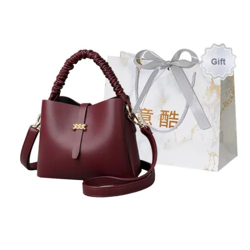 Cool Pu Shoulder Bag Regular Women's Black/Ecru/Yellow/Burgundy