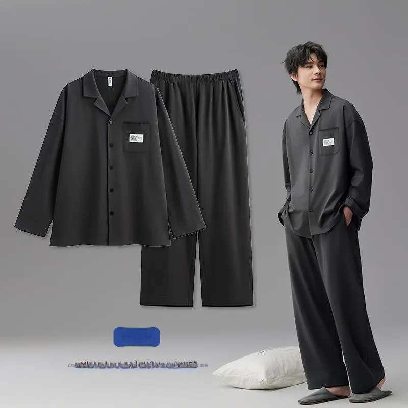 Peninsula City Pajama Set Students And Working Professionals Men's Classic Black-6