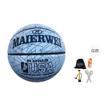 Melway PU Basketball Blue Gray Size 7 Adults Glow In The Dark