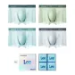 Light Grass Green+Pale Cyan Green+Glacier Blue+Cold Mist Gray