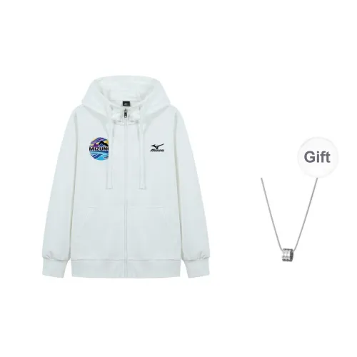 Mizuno Sweatshirts Unisex White Comes With Necklace