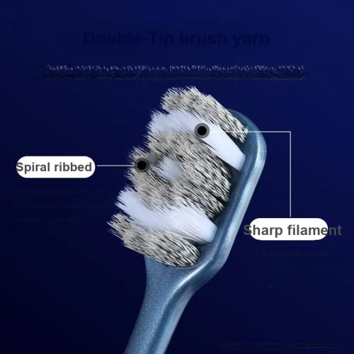 QINXIANG Cleaning Stain Removal Spiral Soft Bristles Toothbrushes