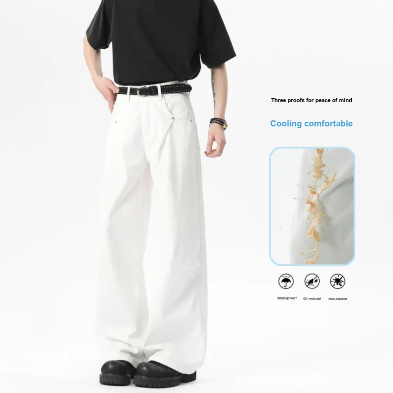 TESTUNG Jeans Unisex White Extended Style-6