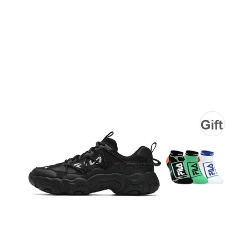 FILA FLUID 6 Устойчивый к истиранию Дышащий Легкий Низкий Топ Casual Мужской Черный