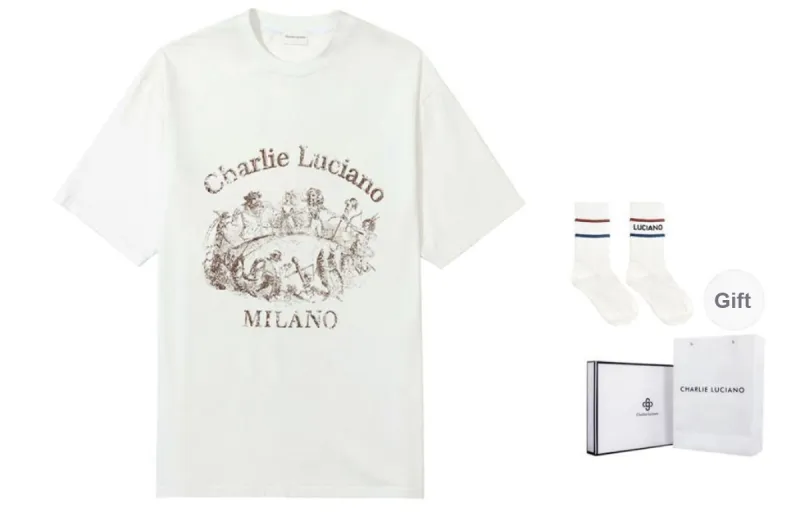 Charlie Luciano T Shirt Unisex White-3