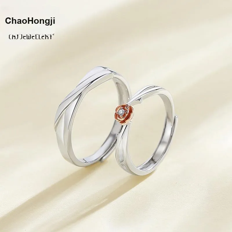 CHAOHONGJI 925 Sterling Silver Rings Unisex-4