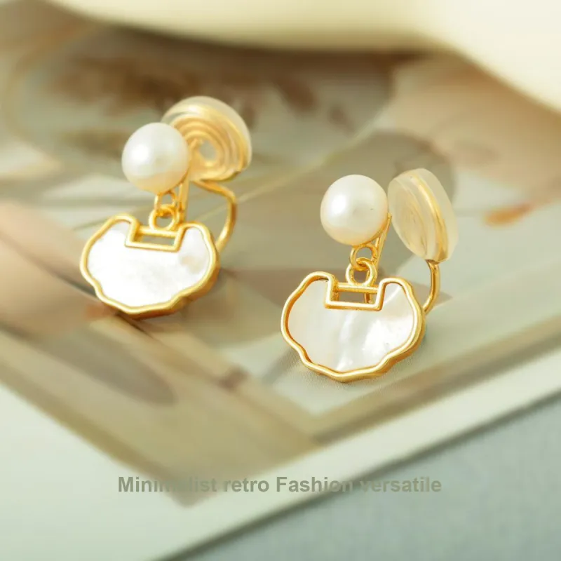 Taste The Color Pearl Clip On Earrings Women's-1