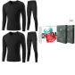 V-Neck 2-Piece Underwear Set (Black+Black) 100% cotton Antibacterial/Premium Gift Box Set