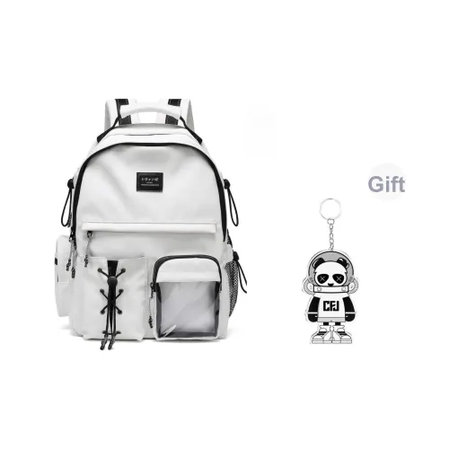 CHAOFANJI Рюкзак с мембранной кожей унисекс черный белый