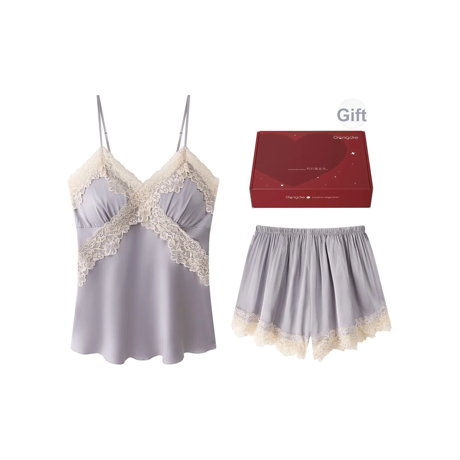 Gongdie Пижамный комплект для женщин набор в подарочной коробке