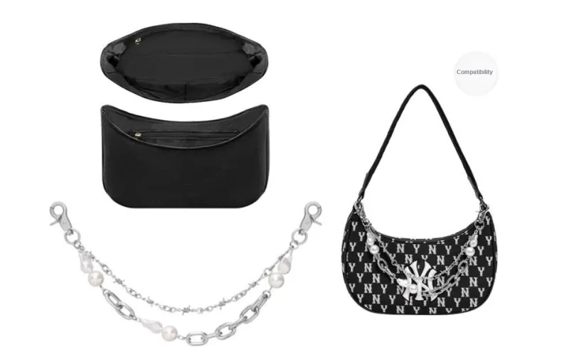GUYI Metal/Flannelette Bag Accessories Women's Silver/Black-33