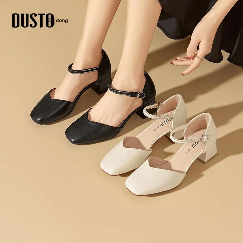 DUSTO Block Heel High Heels Women's-1