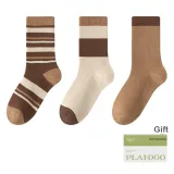 Wide Pinstripe+Beige+Dark Khaki