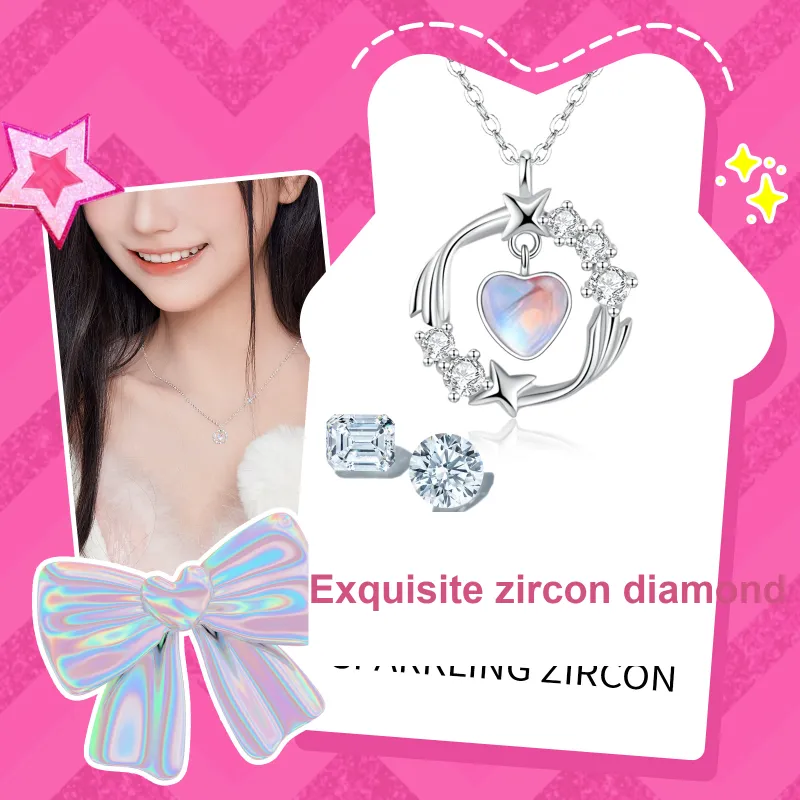 Barbie Synthetic Cubic Zirconia Necklaces Women's-5