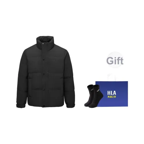 HLA Модный воротник-стойка утиный пух термический графен пуховик мужской