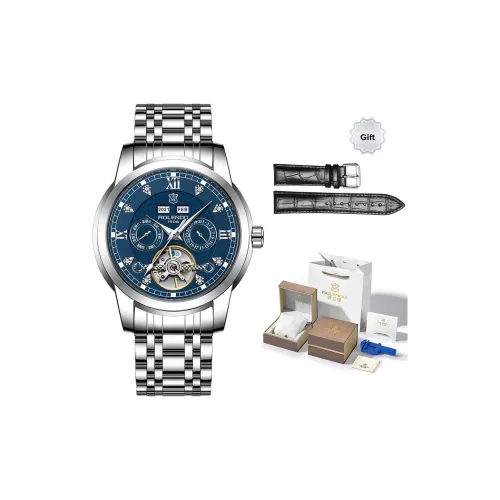 ROLENDO R Автоматический механический механизм Мужские часы 43mm*43mm*14mm Синий