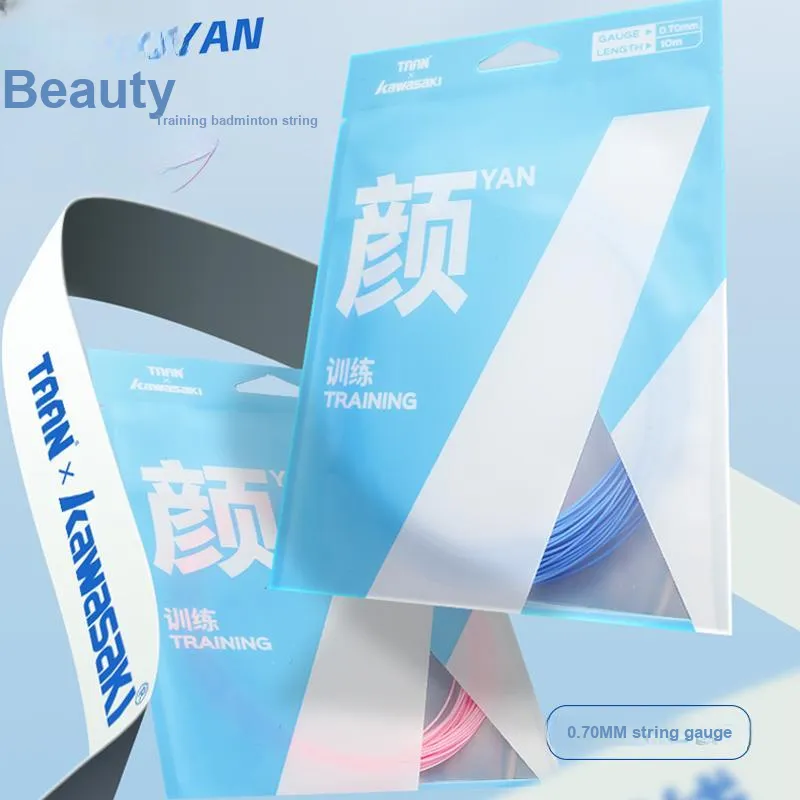 Kawasaki x TAAN Durable Type Badminton Racket Strings High Density Nylon Training Specific Unisex 0.7mm*10m-1