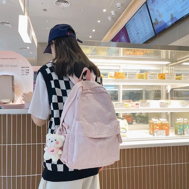 Yalu Nylon Backpack Unisex Purple/Blue/Pink-20