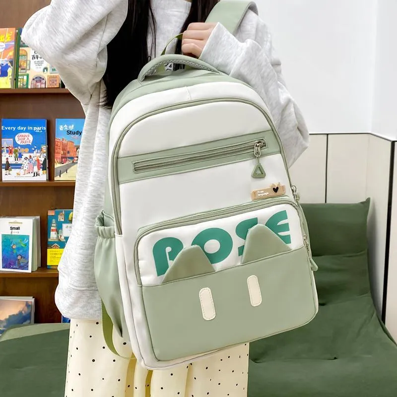 BRABOSTON Nylon Backpack Combo Set Unisex Blue/Black/Pink/Green-17