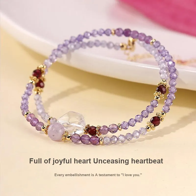 JUICY GRAPE Colored Glaze Jade Bracelets Women's-1