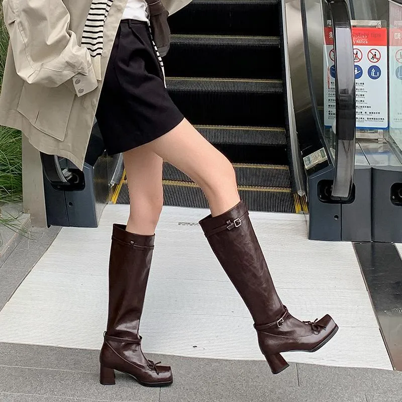 XIAOAJUE Knee high Boots 5.5cm Women's-4