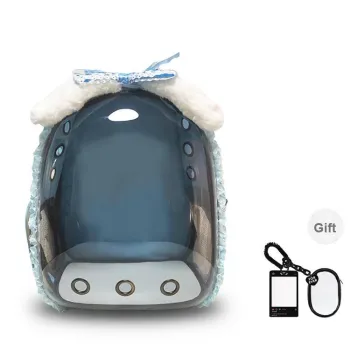 SWIMFUNER Oxford Anime Doll Bag Pet Carrier For Cats And Dogs, Outdoor Use, Backpack Style Regular Women's Pink/Blue