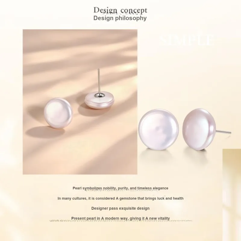 LAOMIAO Pearl Stud Earrings Women's-2