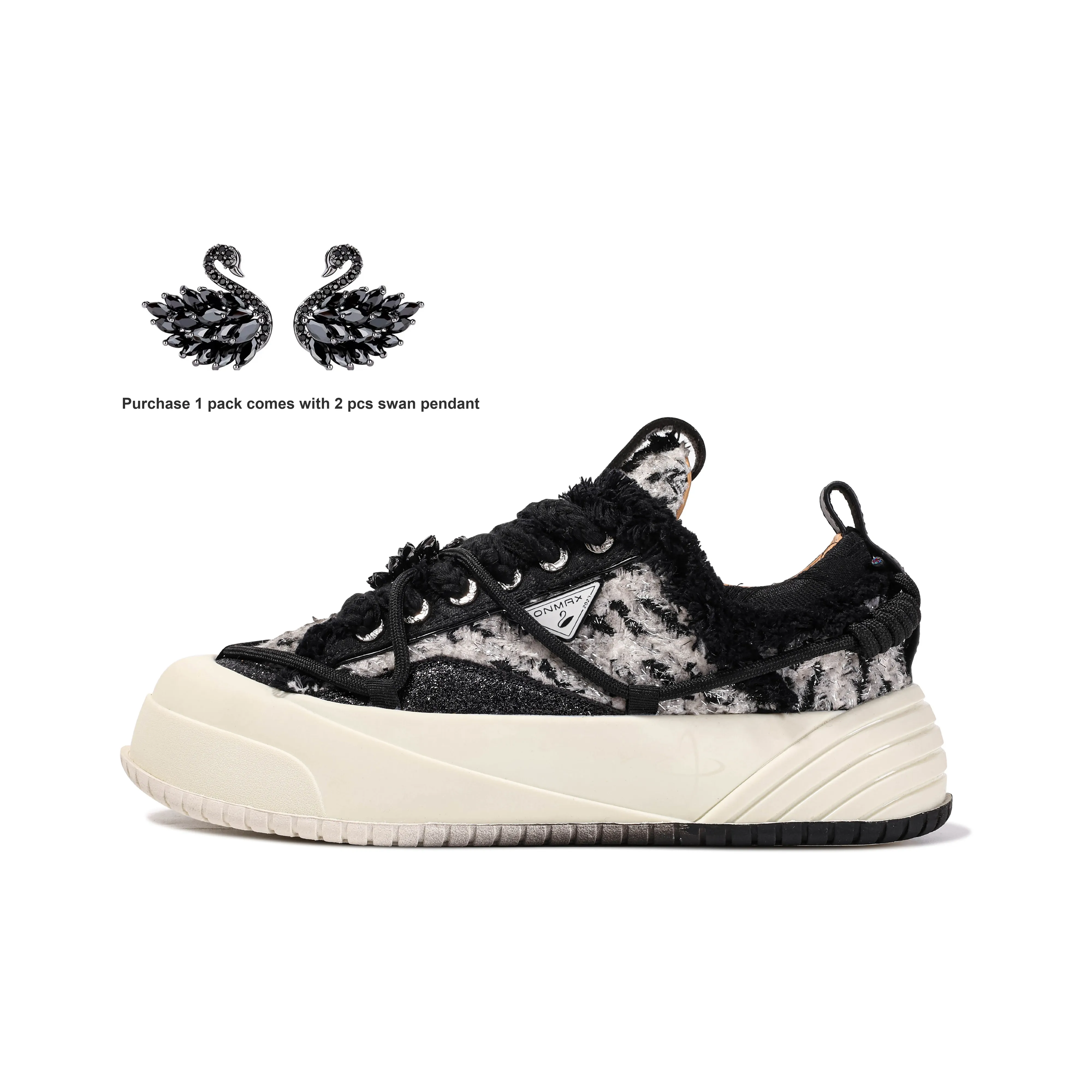 ON MAX Paper Airplane Series Skateboard Shoes Unisex Low top Black/White