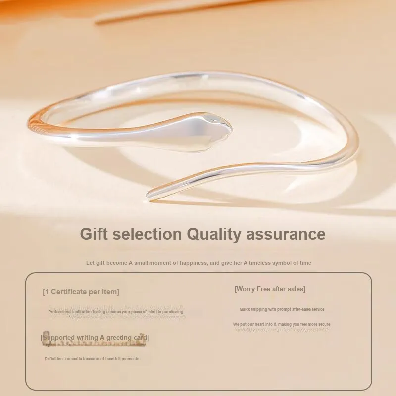 Hui Xuan Charm 999 Fine Silver Sterling Silver Bracelets Women's-4