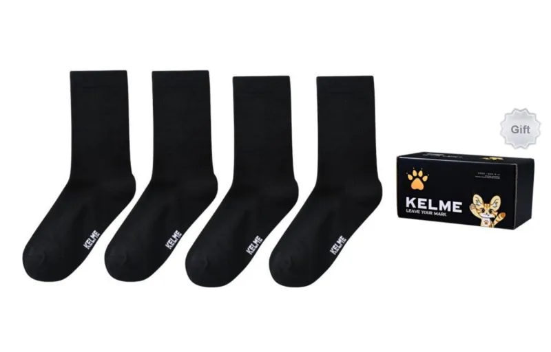 KELME Knee High Socks Unisex Box 4 Pack White-3