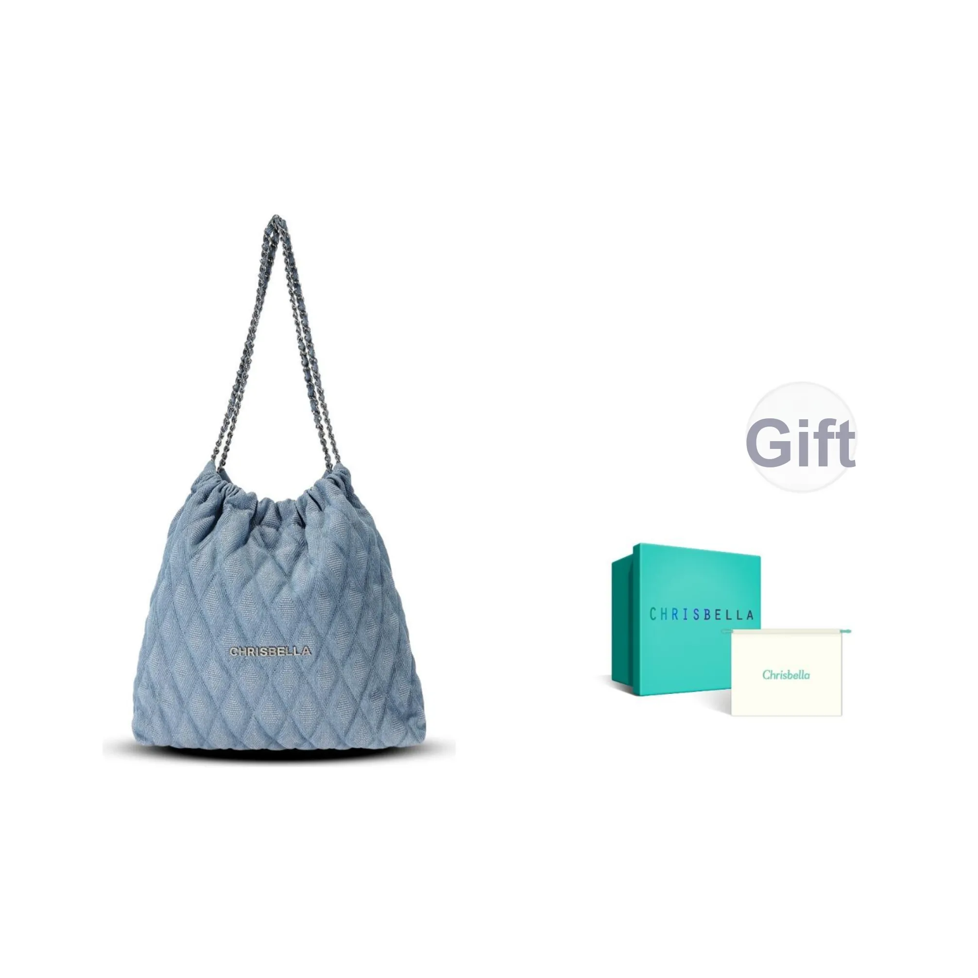 CHRISBELLA Сумка через плечо большая женская синяя