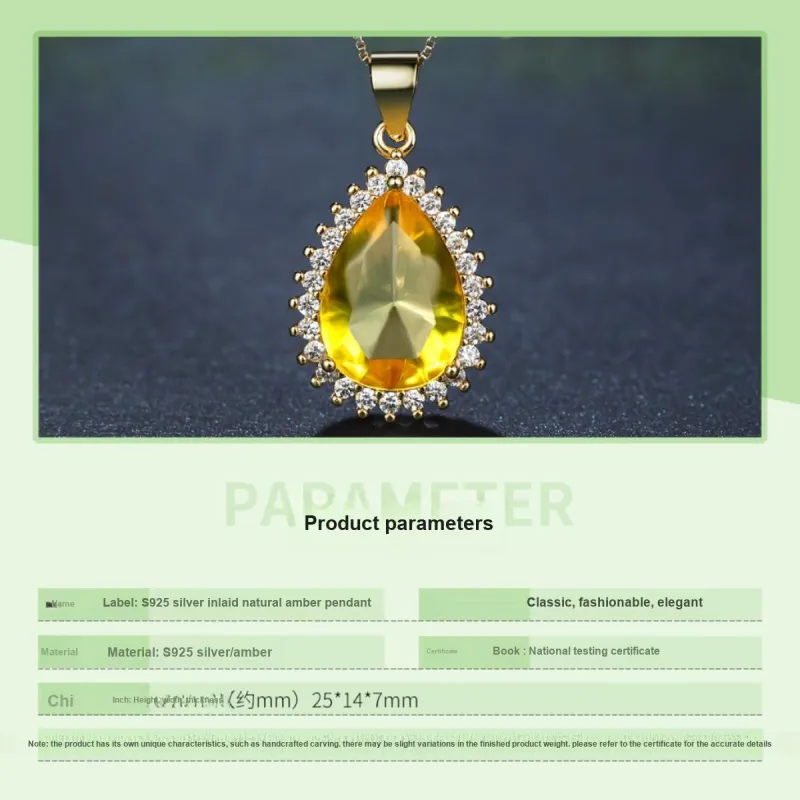 Oriental Jade Amber Necklaces Women's-1