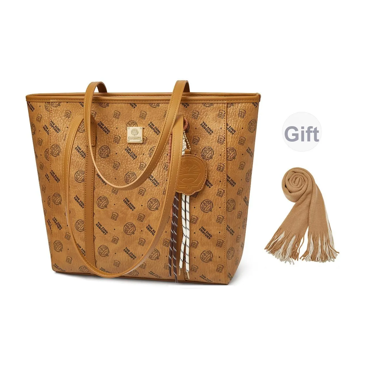 DoraemonA Jingle Cats Сумка через плечо из синтетической кожи стандартная женская коричневая